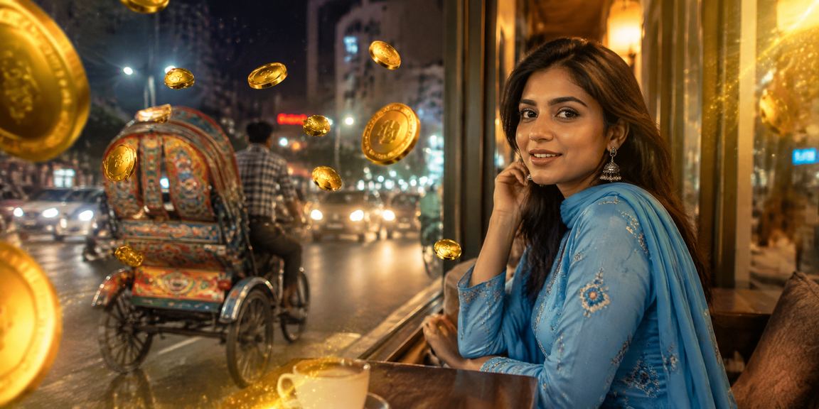 ঢাকায় সালোয়ার কামিজে বিনোদন ক্যাসিনো উপভোগরত ব্যবহারকারী